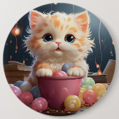 かわいい猫ボタン 缶バッジ (正面)