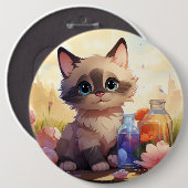 かわいい猫ボタン 缶バッジ (正面&裏面)