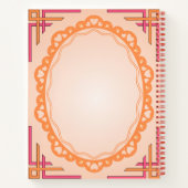 かわいい猫ボバミルクティーを飲む ノートブック (裏面)