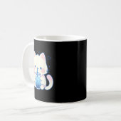 かわいい猫ボバ日本かわいい美意識アニメ少女 コーヒーマグカップ (正面左)