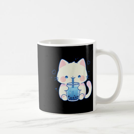 かわいい猫ボバ日本かわいい美意識アニメ少女 コーヒーマグカップ (右)