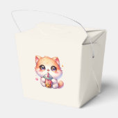 かわいい猫ボバ誕生日パーティー フェイバーボックス (裏面サイド)