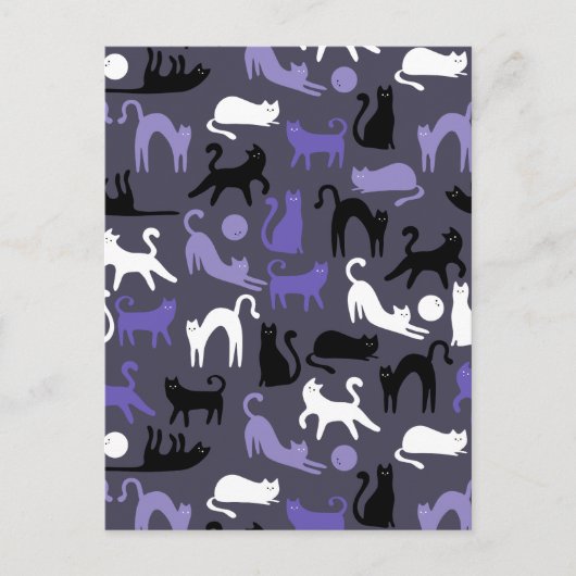 かわいい猫ポーズ、かわいいヨガ シーズンポストカード (正面)