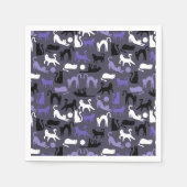 かわいい猫ポーズ、かわいいヨガ スタンダードカクテルナプキン (正面)