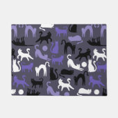 かわいい猫ポーズ、かわいいヨガ ドアマット (正面)