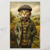 かわいい猫ポートレートインランドスケープCM1スクラップブック紙 (正面)