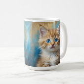 かわいい猫ポートレート コーヒーマグカップ (正面右)