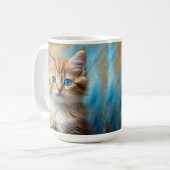 かわいい猫ポートレート コーヒーマグカップ (正面左)