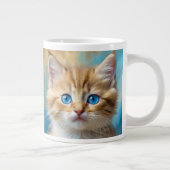 かわいい猫ポートレート ジャンボコーヒーマグカップ (右)