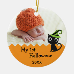 かわいい猫マイハロウィーンオーナメント セラミックオーナメント