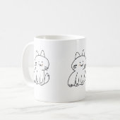かわいい猫マグカップかわいい子猫コーヒーカップ。 コーヒーマグカップ (正面左)