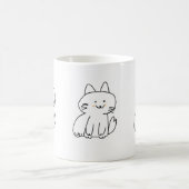 かわいい猫マグカップかわいい子猫コーヒーカップ。 コーヒーマグカップ (中央)