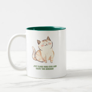 かわいい猫マグカップ猫好き ツートーンマグカップ