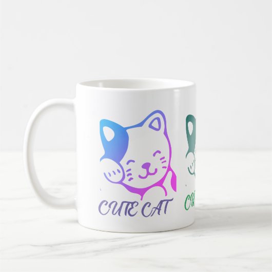 かわいい猫マグカップ コーヒーマグカップ (左)