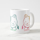 かわいい猫マグカップ ジャンボコーヒーマグカップ (正面右)