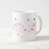 かわいい猫マグカップ ジャンボコーヒーマグカップ (正面右)