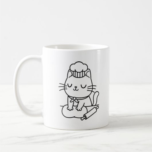 かわいい猫マグカップ – プレゼント猫好き! コーヒーマグカップ (左)
