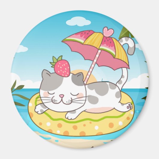 かわいい猫マグネット マグネット (正面)