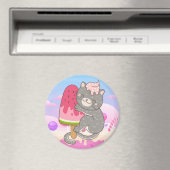 かわいい猫マグネット マグネット (インサイチュ (食洗機))