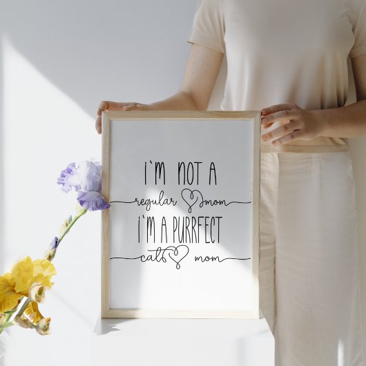 かわいい猫ママかわいい猫好きウォールアート ポスター