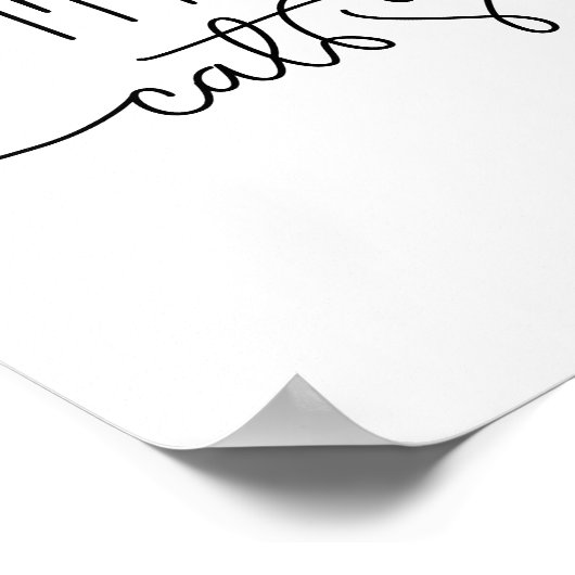 かわいい猫ママかわいい猫好きウォールアート ポスター (角)