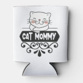 かわいい猫ママのペット動物愛好家 缶クーラー (正面)