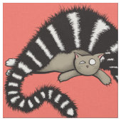 かわいい猫ママは家族が大好き ファブリック (クローズアップ)