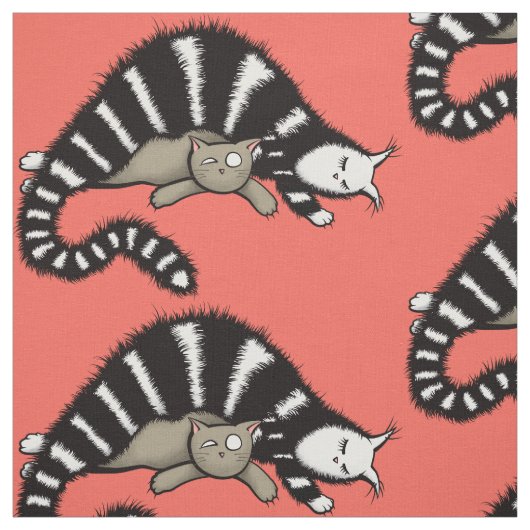 かわいい猫ママは家族が大好き ファブリック (見本)