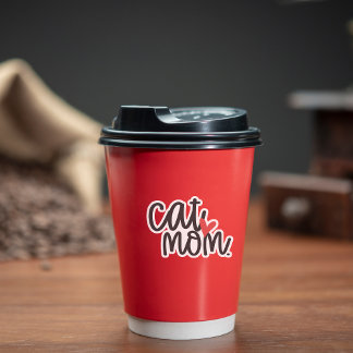 かわいい猫ママカスタムコンター シール