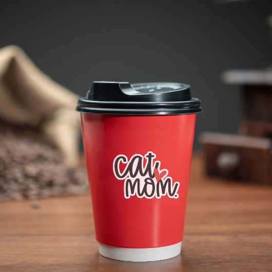 かわいい猫ママカスタムコンター シール