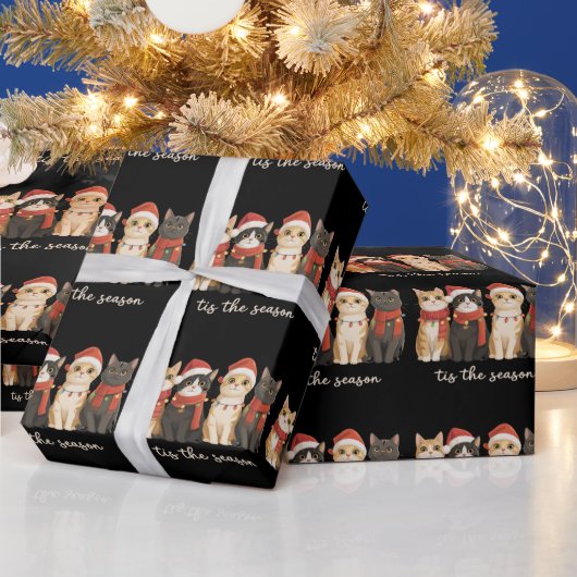 かわいい猫ママクリスマス猫好きギフトおもしろいクリスマス ラッピングペーパー (クリスマス)