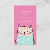 かわいい猫ママ名刺 名刺 (裏面)