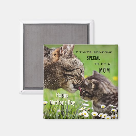 かわいい猫ママ母の日のマグネット マグネット (正面/裏面)