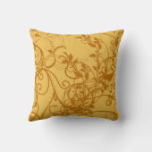 かわいい猫マンガクリムト金ゴールド枕 クッション (裏面)