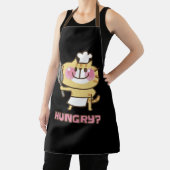 かわいい猫マンガシェフピンクおもしろいキッズパーティー エプロン (インサイチュ)