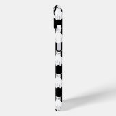 かわいい猫マンガ柄の手描き黒 Case-Mate iPhoneケース (裏面 / 左)