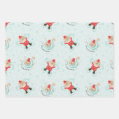 かわいい猫メオウィクリスマスパターン ラッピングペーパーシート (正面2)