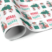 かわいい猫メリークリスマス ラッピングペーパー (ロールコーナー)