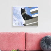かわいい猫モチベーションを引き継ぐ キャンバスプリント (インサイチュ (リビング))