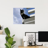 かわいい猫モチベーションを引き継ぐ ポスター (ホームオフィス)