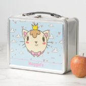 かわいい猫モノグラムの弁当 メタルランチボックス (インサイチュ)