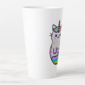 かわいい猫ユニコーン虹 カフェラテマグ (正面)