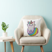 かわいい猫ユニコーン虹 クッション (椅子)