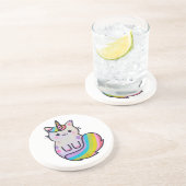かわいい猫ユニコーン虹 コースター (側面)
