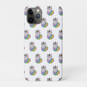 かわいい猫ユニコーン虹 iPhone 11 PROケース
