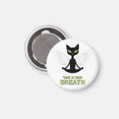 かわいい猫ヨガ マグネット (正面/裏面)