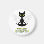 かわいい猫ヨガ マグネット (正面)