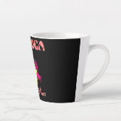 かわいい猫ヨガ「吸い込む、吸い出す」 カフェラテマグ (右)