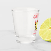 かわいい猫ヨガ「吸い込む、吸い出す」 ショットグラス (左)