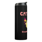 かわいい猫ヨガ「吸い込む、吸い出す」 タンブラー (回転左)